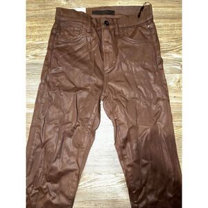 Joe's Jeans THE CHARLIE High Rise Skinny Ankle Coated Jeans in Plum - 25. 16